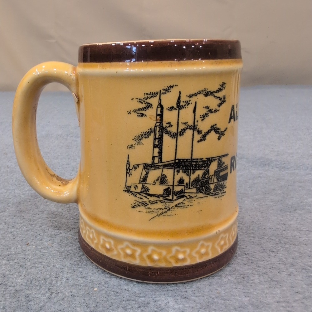 Alabama Space and Rocket Center Mug Yellow Ceramic Rocket‎ Ship Graphic Souvenir - Picture 3 of 6